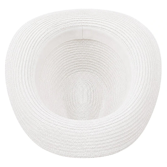 Hatvi White Western Straw Cowboy Hat