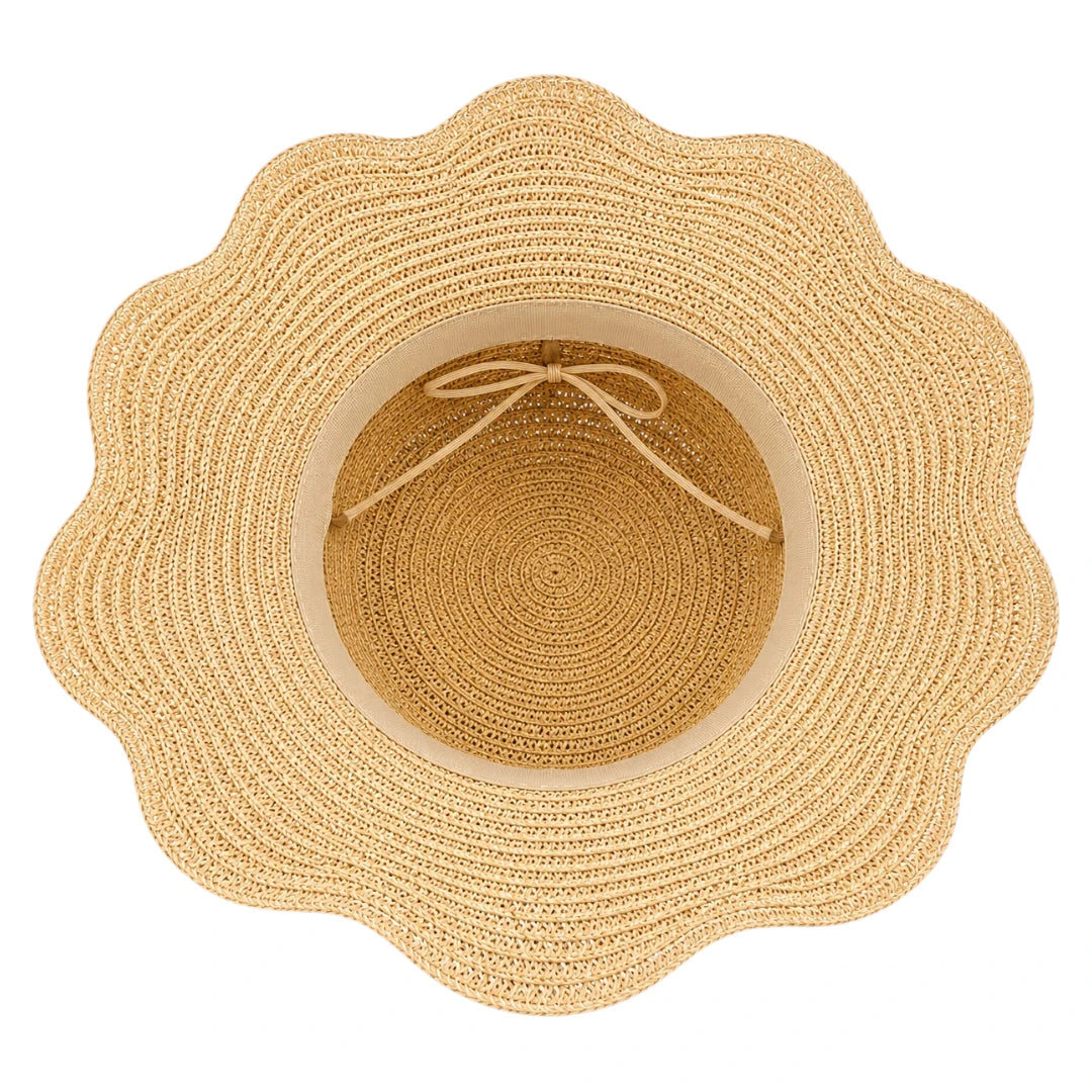 Hatvi Boho Beige Tassel Straw Sun Hat