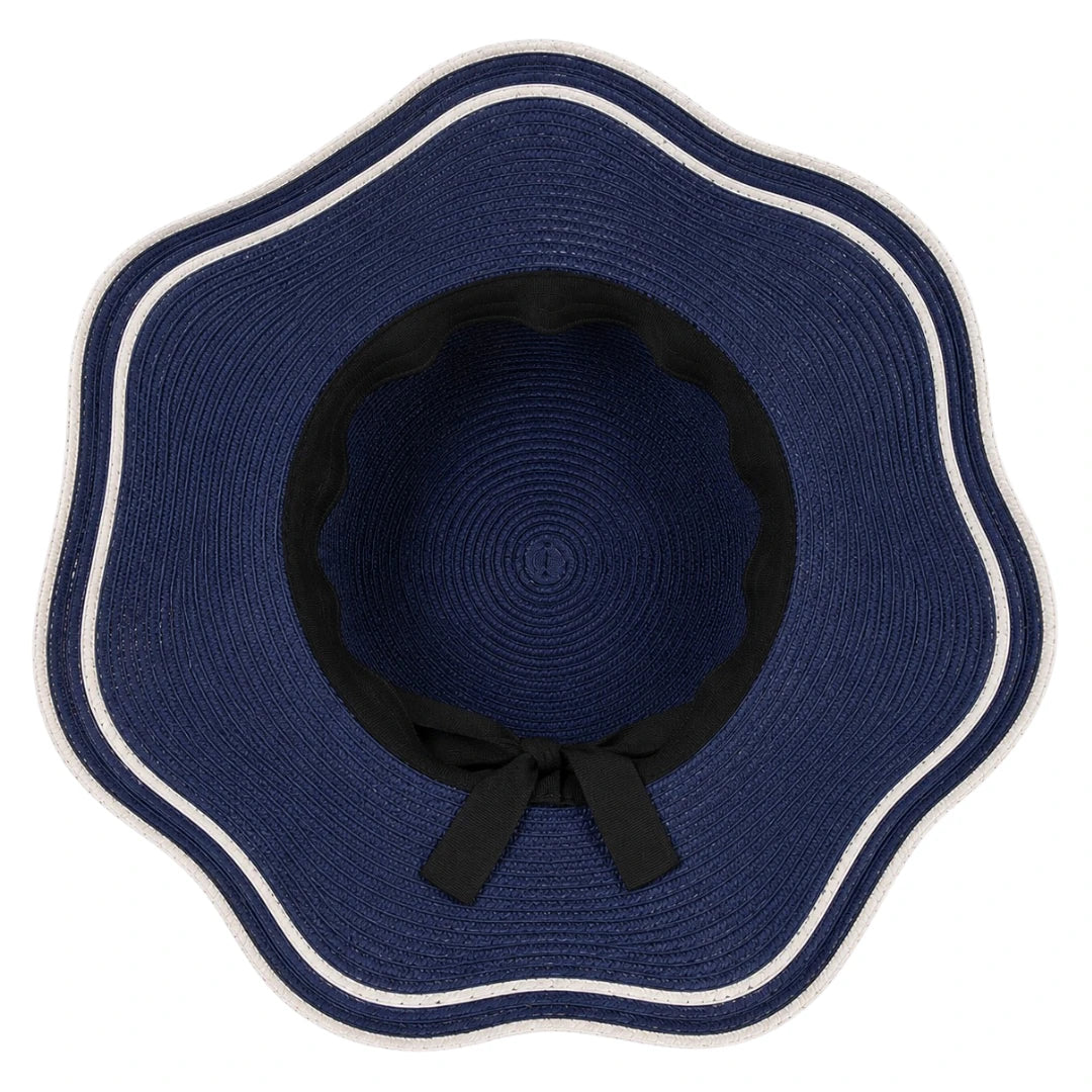 Hatvi Elegant Wave Brim Sun Hat – Blue Women's Summer Hat