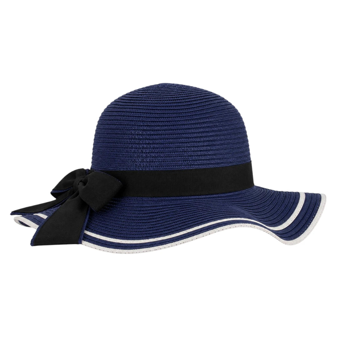 Hatvi Elegant Wave Brim Sun Hat – Blue Women's Summer Hat