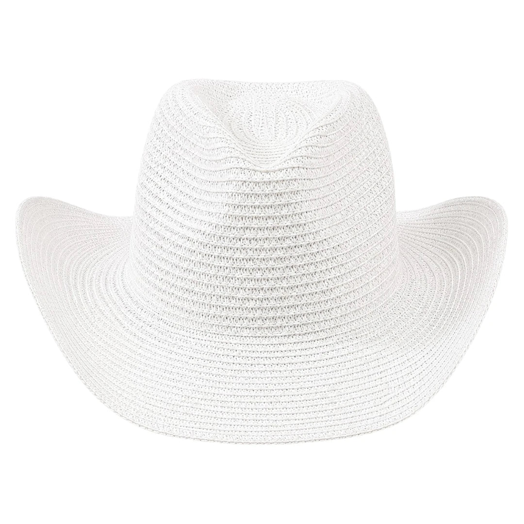 Hatvi White Western Straw Cowboy Hat