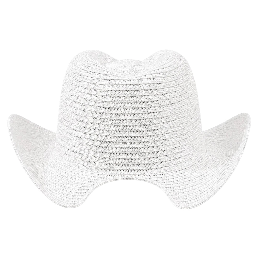 Hatvi White Western Straw Cowboy Hat