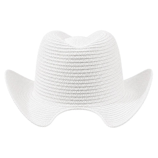 Hatvi White Western Straw Cowboy Hat